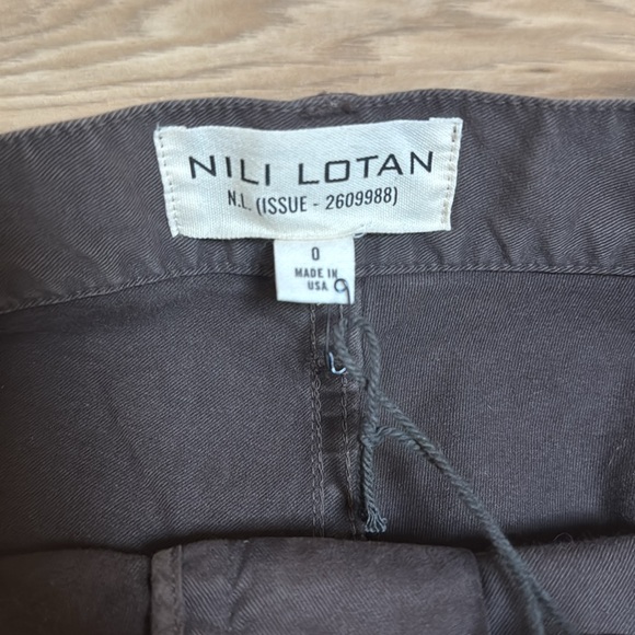 NWT Nili Lotan Shon Pant Chocolate Brown Carpenter SIZE 0 Barrel - Picture 5 of 7